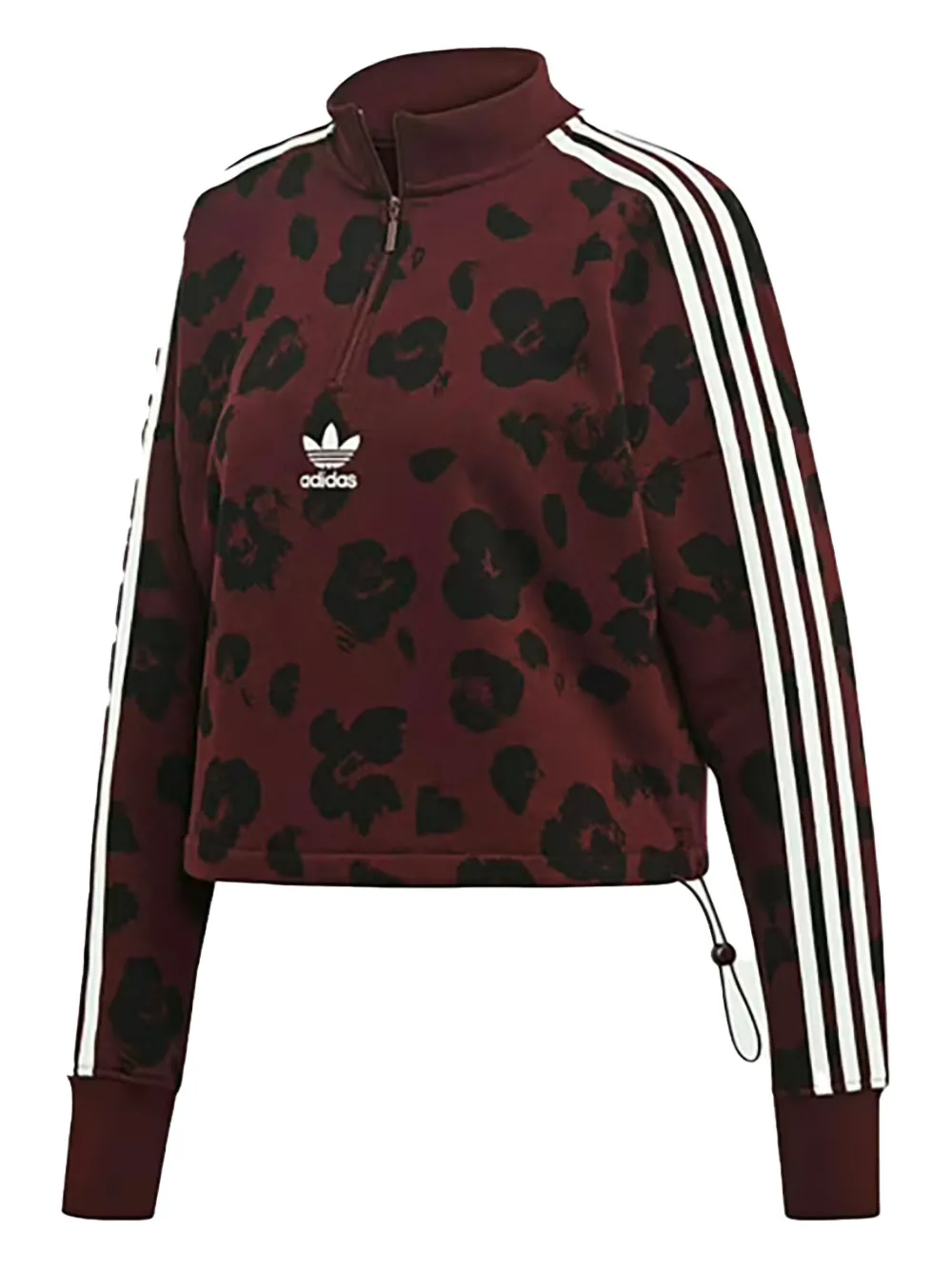 adidas Felpa a fiori - Rosso
