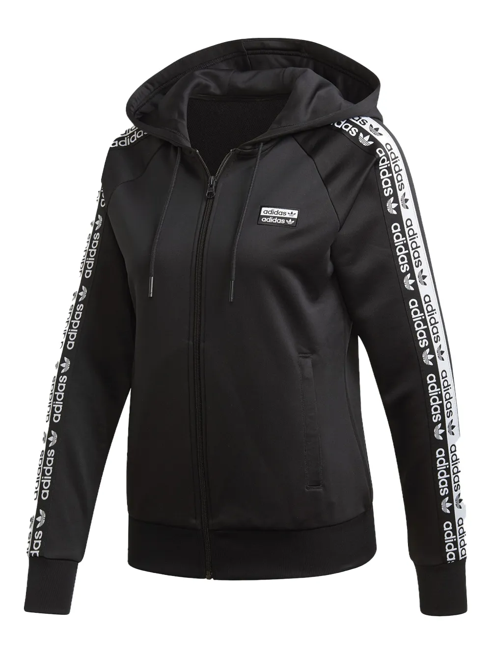 adidas Felpa con cappuccio e zip - Nero