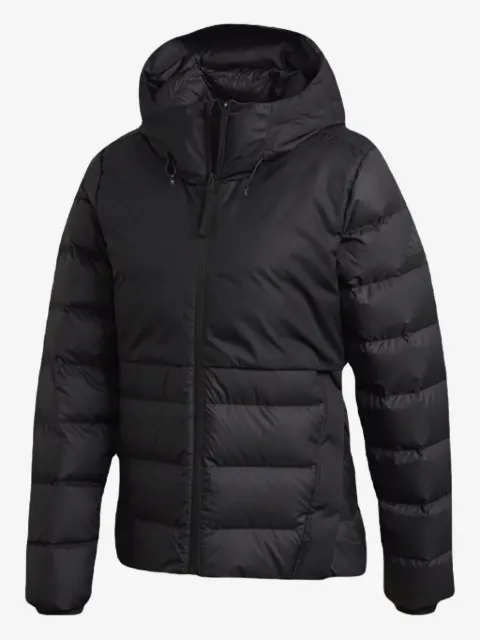 adidas hooded black jacket