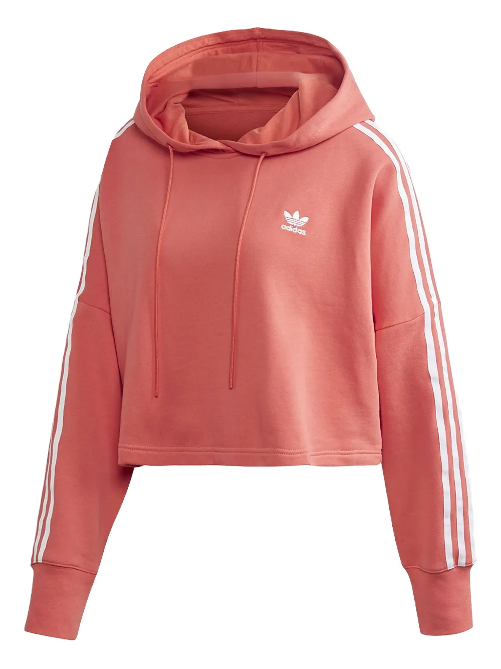 adidas Originals Trefoil Cropped Hood WMNS "Trace Scarlet / White" - Arancione