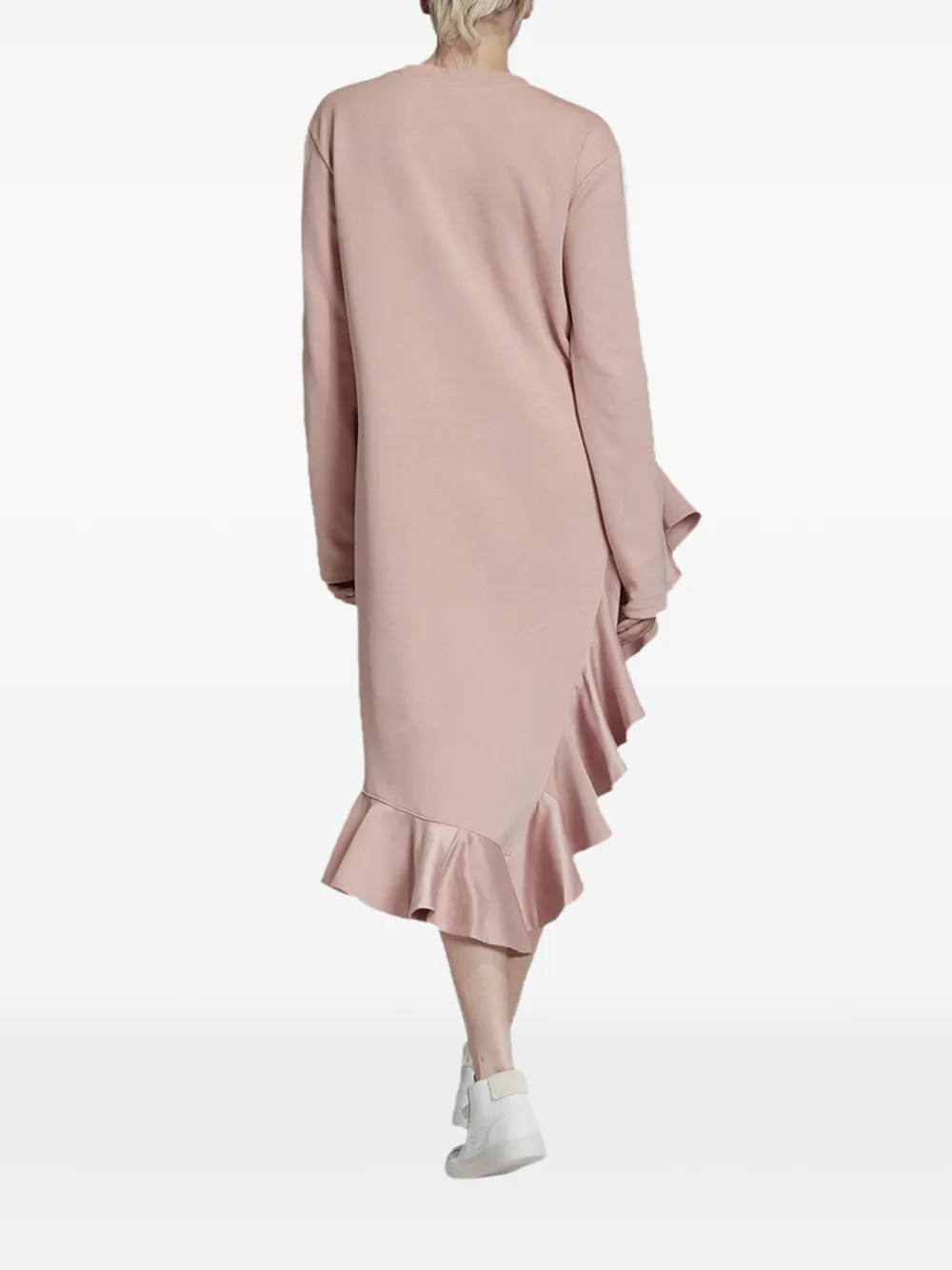  Adidas Ruffled Asymmetric Dress - Pink 