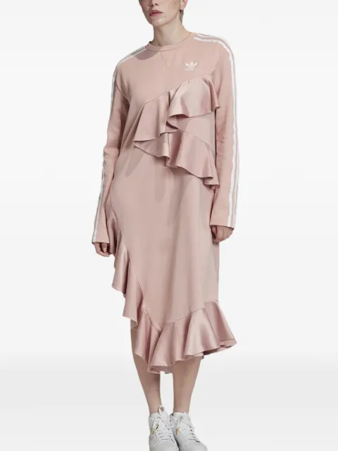 adidas ruffled asymmetric dress