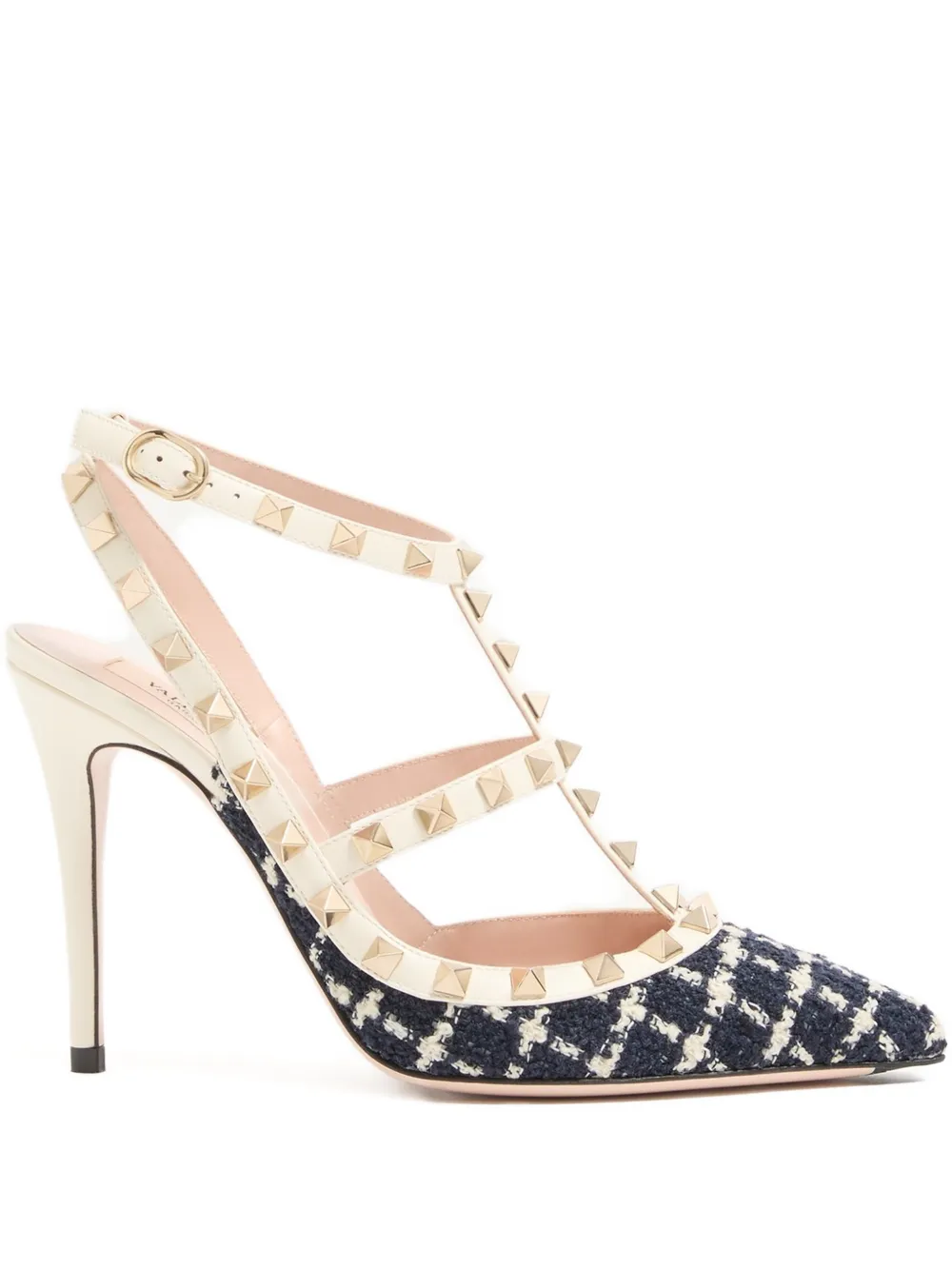 Valentino Garavani Pumps Rockstud a quadri - Blu