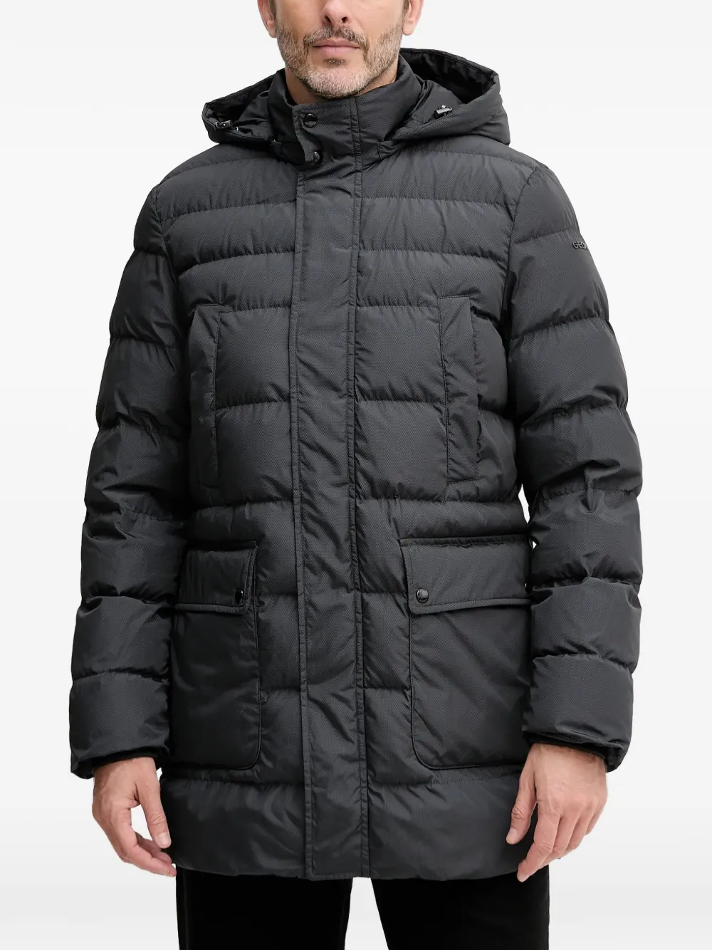 Geox Leitan hooded padded jacket - Grigio