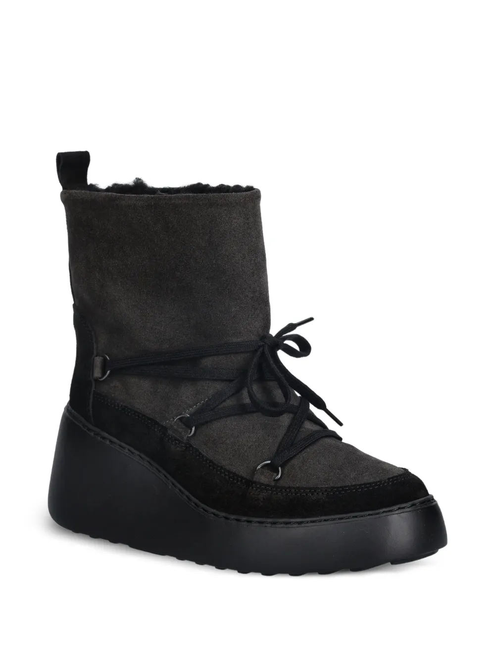 Fly London lace-up platform boots Grijs