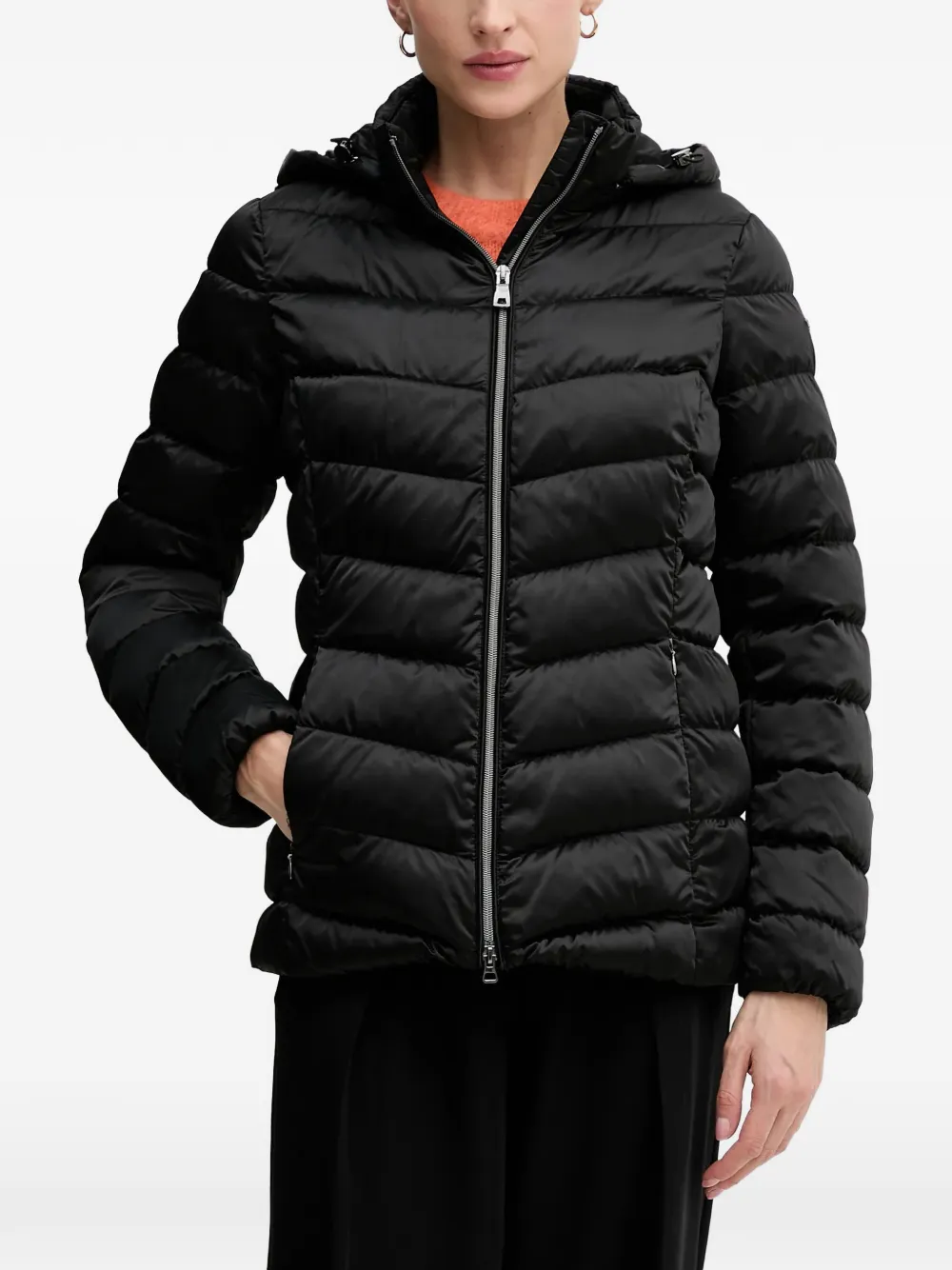 Geox hooded-neck padded jacket - Nero