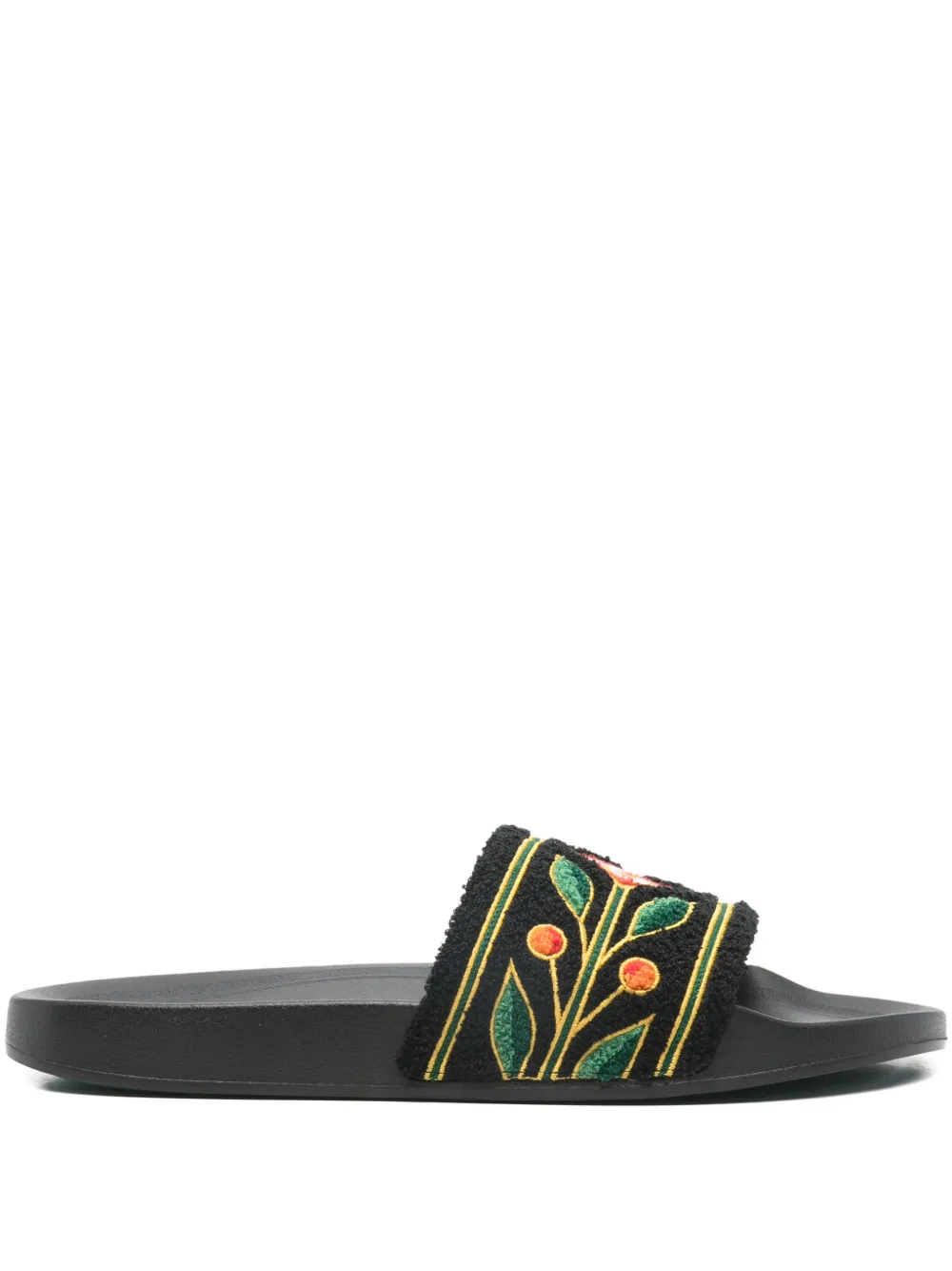 Casablanca floral embroidered sandals - Nero