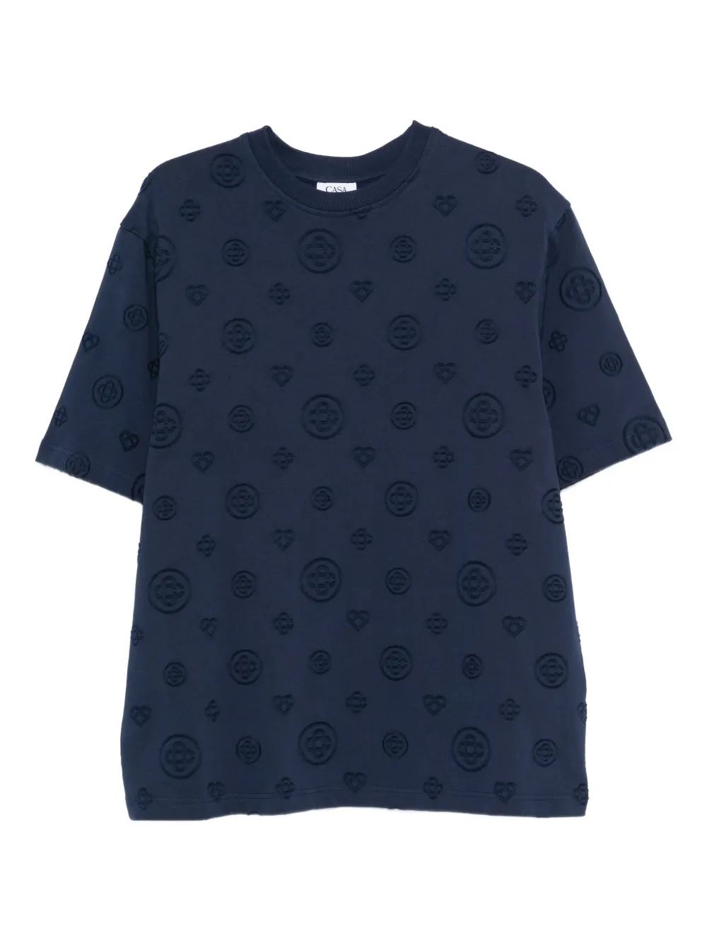 Casablanca logo-pattern T-shirt - Blu