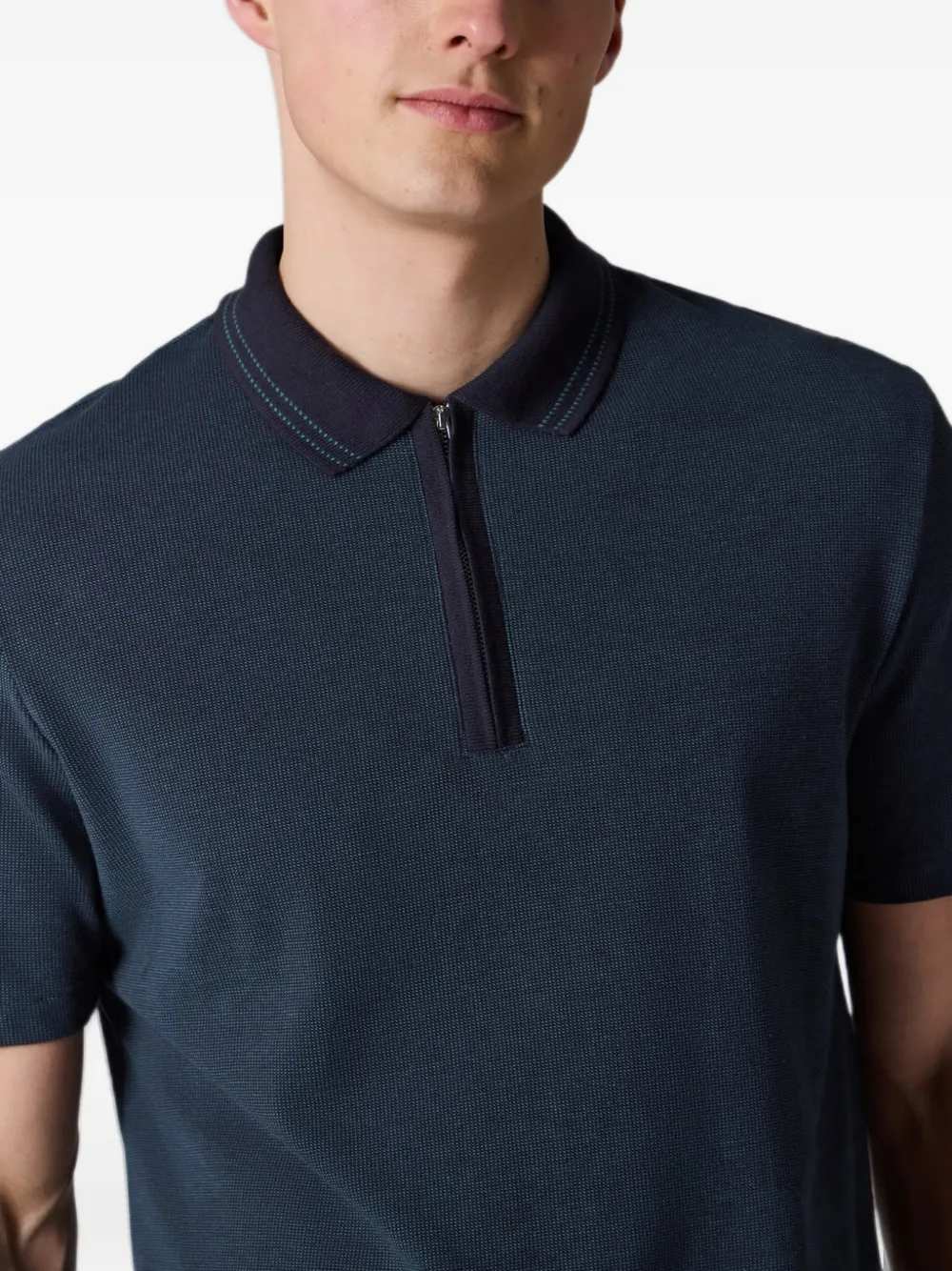 PS Paul Smith Poloshirt met rits Blauw