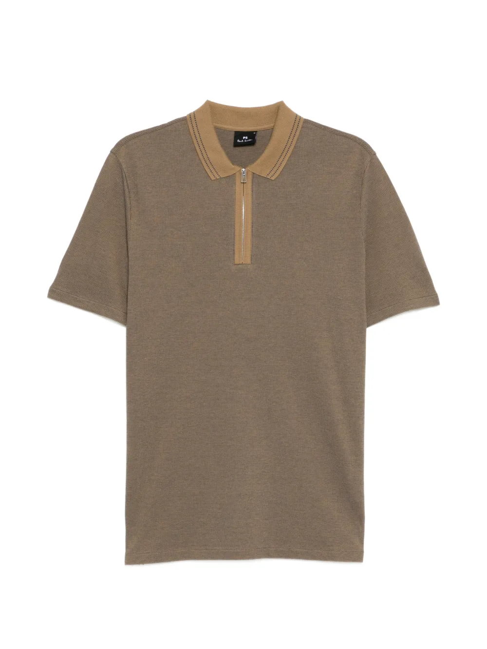 PS Paul Smith Polo con zip - Marrone