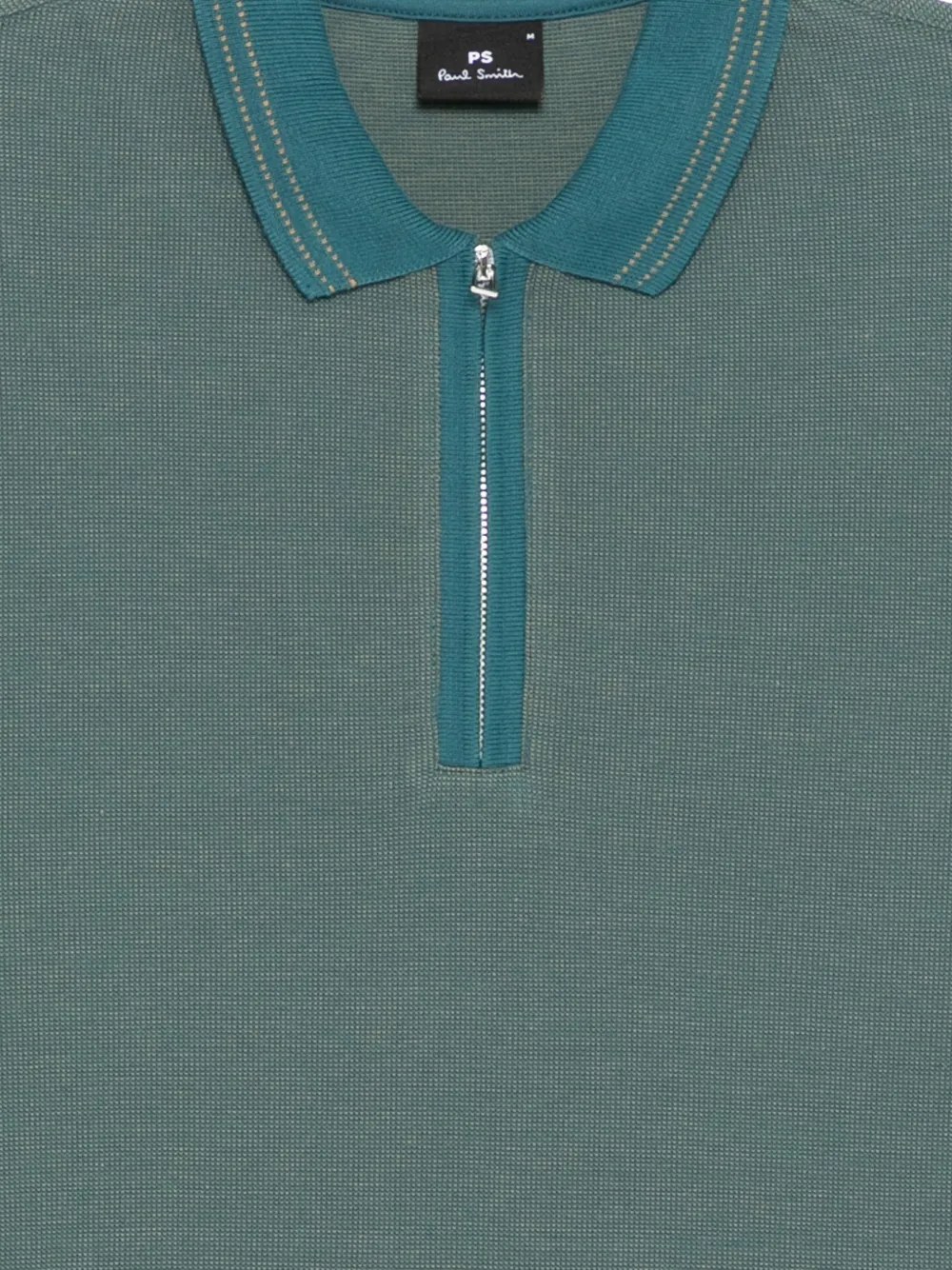 PS Paul Smith Poloshirt met rits Groen
