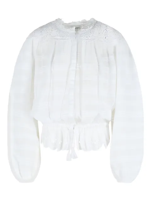 ISABEL MARANT Polly lace pleated cotton top