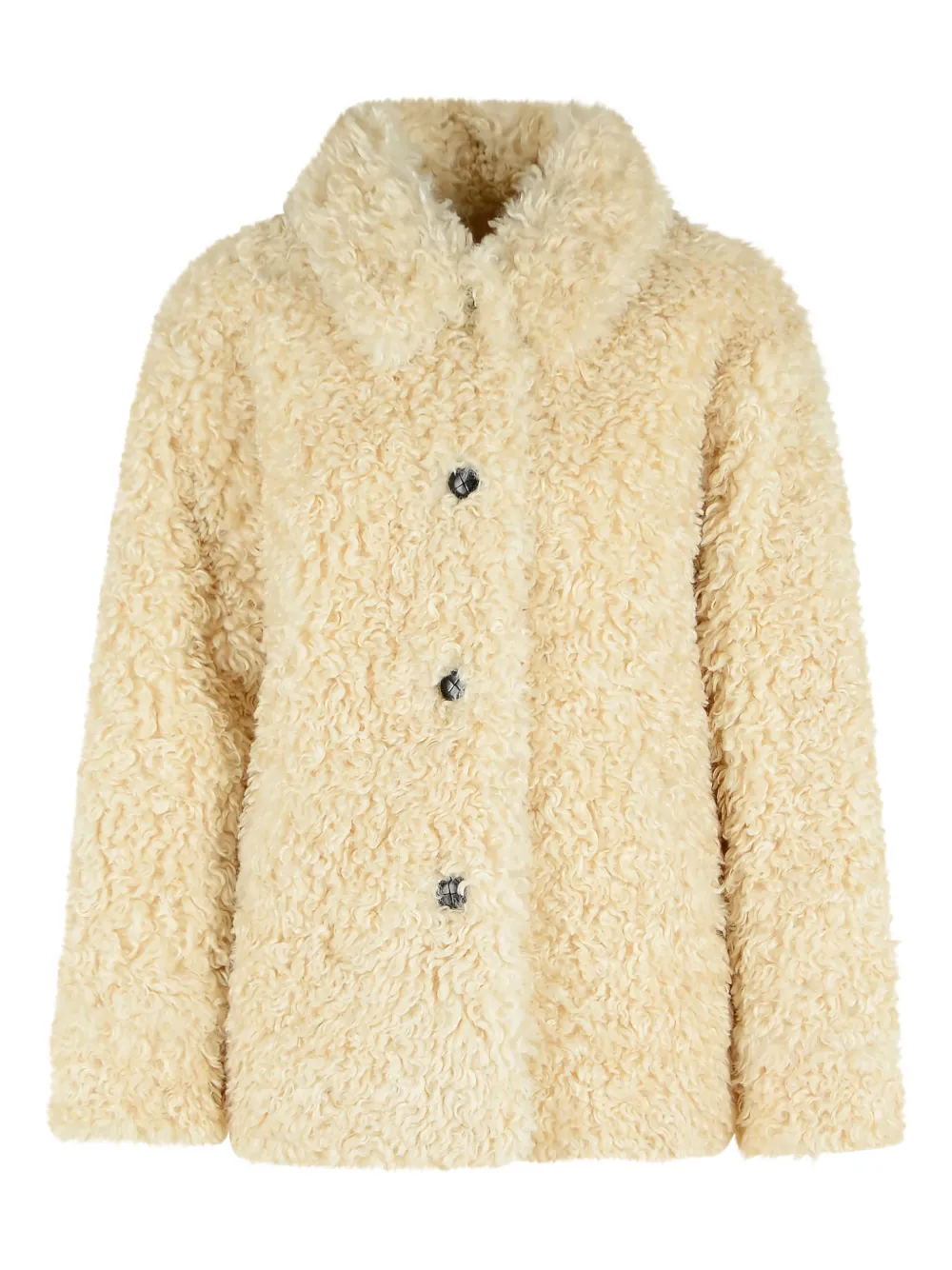 ISABEL MARANT Tarvey sheepskin-effect button jacket | Neutrals | Image 1