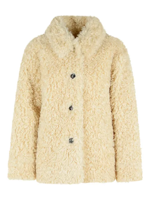 ISABEL MARANT Tarvey sheepskin-effect button jacket