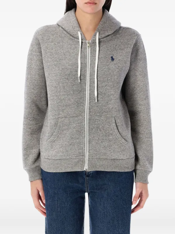 Polo Ralph Lauren Moletom De Capuz Com Zíper | Cinza | FARFETCH BR
