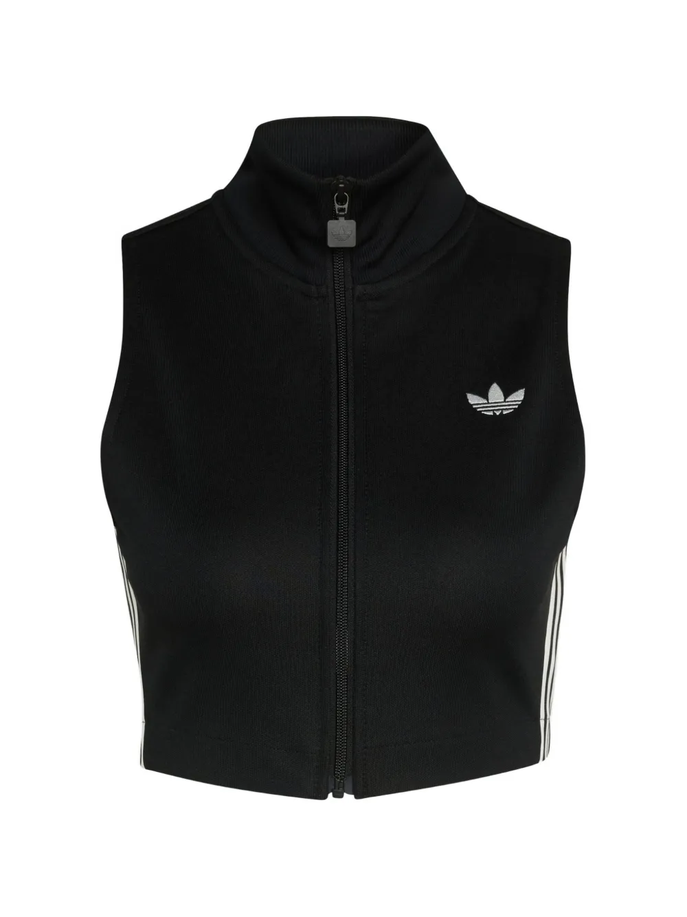 adidas logo-embroidered cropped top · L