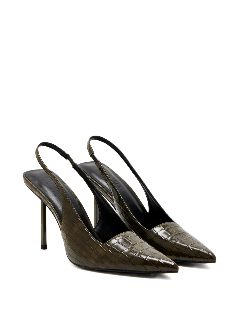 Femme La G63 Pointed-toe Pumps In Green