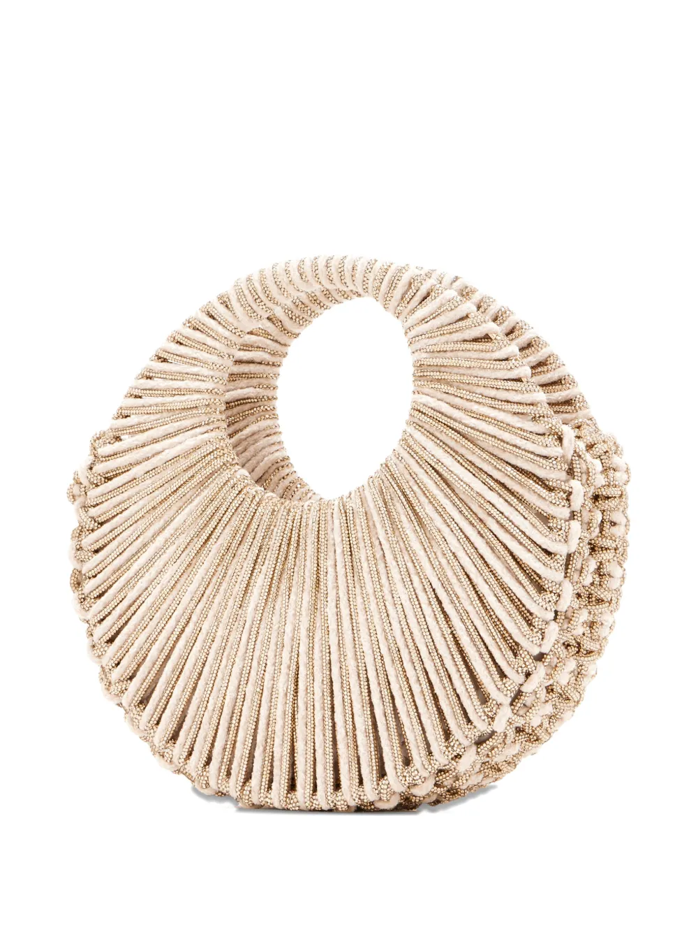 Hibourama medium Jaya beaded tote bag - Beige