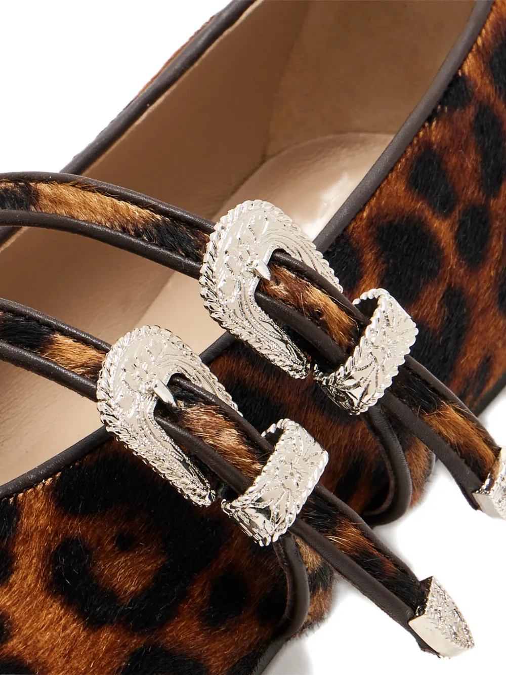 Le Monde Beryl Claudia buckle-strap ballet flats Bruin