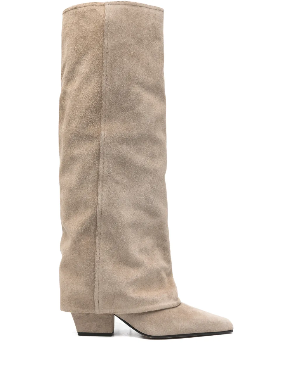 Paris Texas pointed-toe suede boots Beige