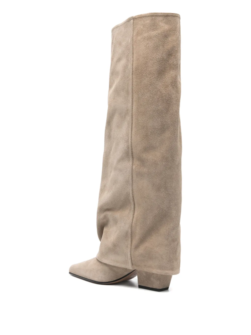 Paris Texas pointed-toe suede boots Beige