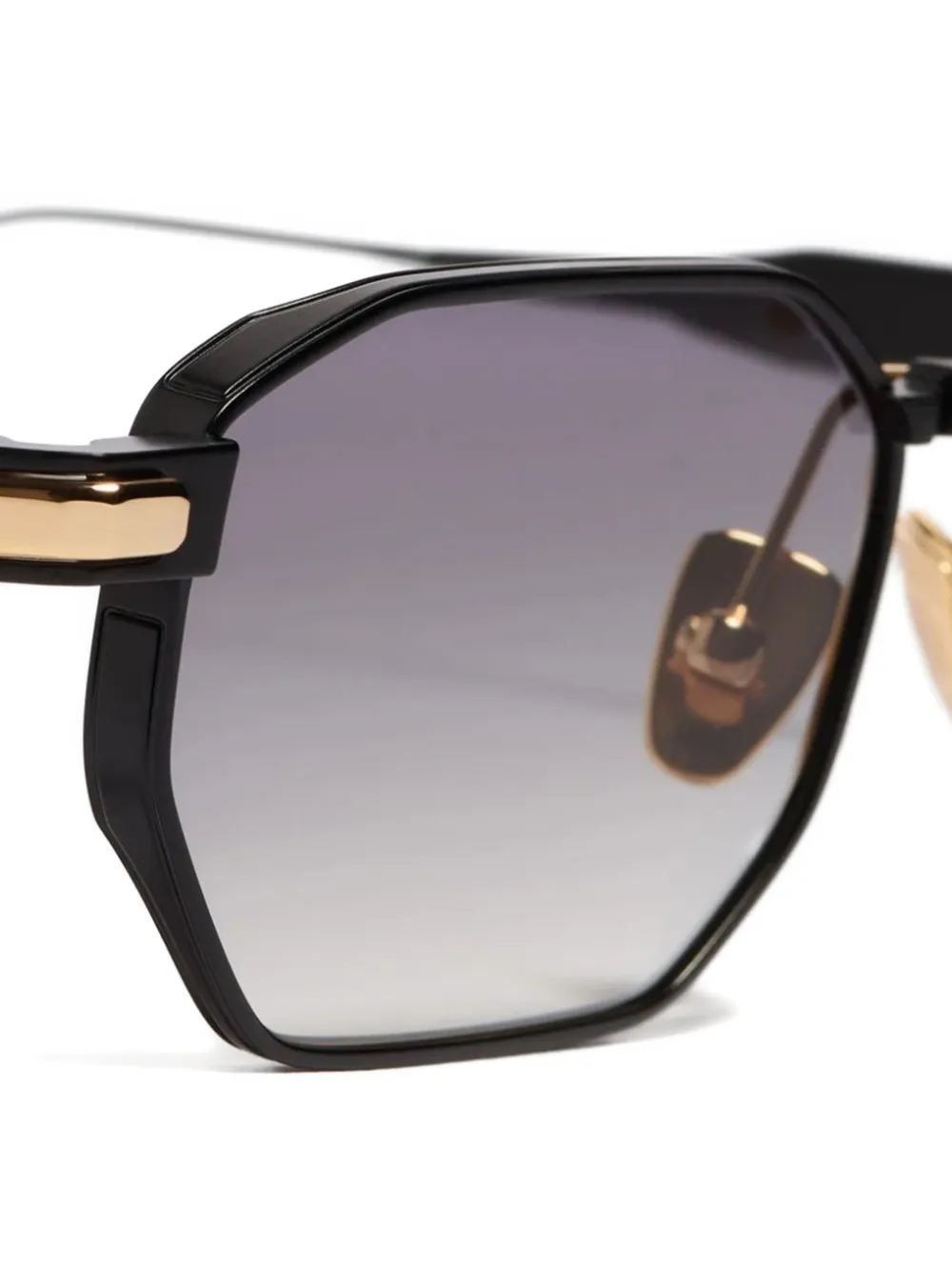  John Dalia Axel Geometric-frame Sunglasses - Black 