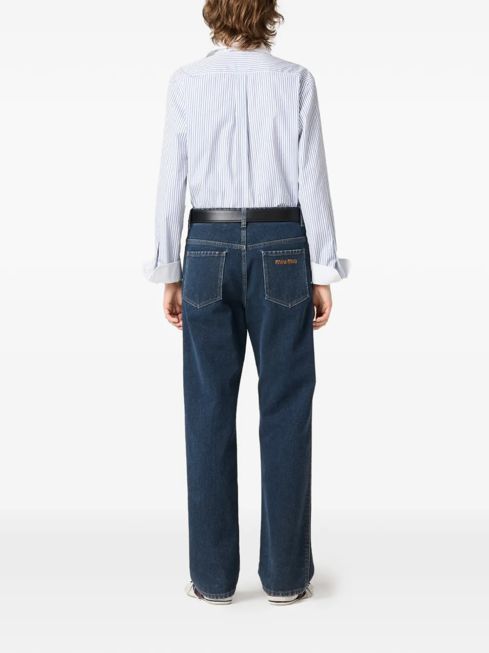  Miu Miu Flocked Jeans - Blue 