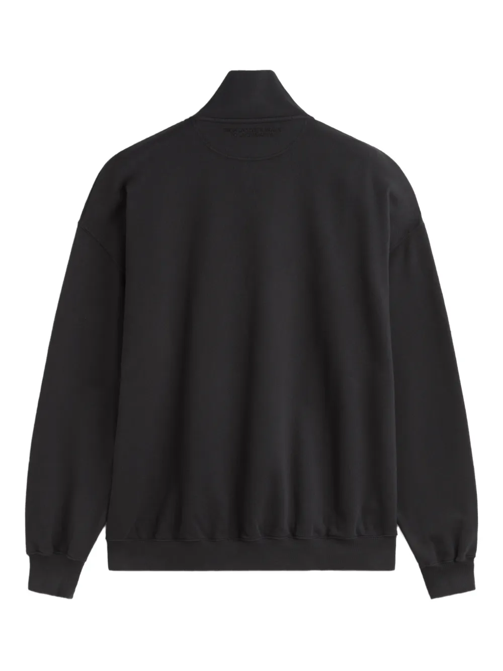 LES HÉRITIERS logo quarter zip sweatshirt - Zwart