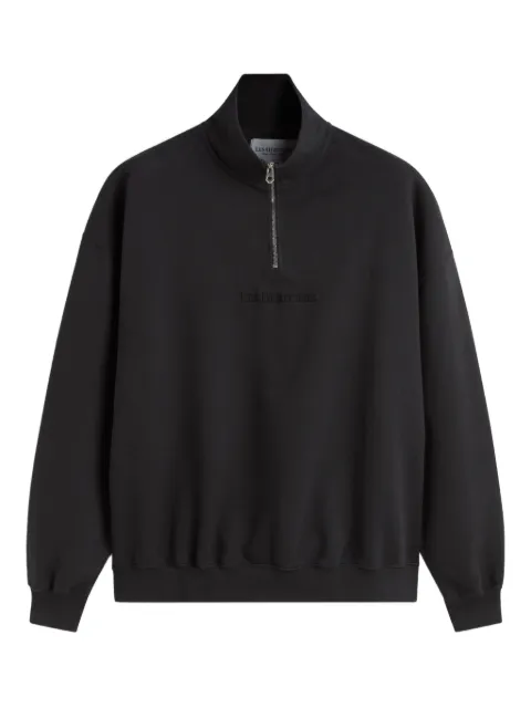 LES HÉRITIERS logo quarter zip sweatshirt