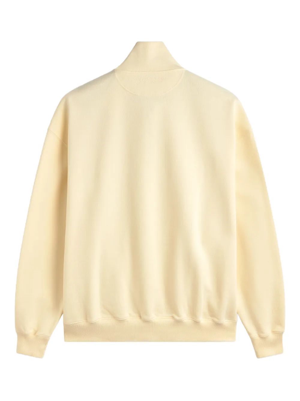 LES HÉRITIERS logo quarter zip sweatshirt - Geel