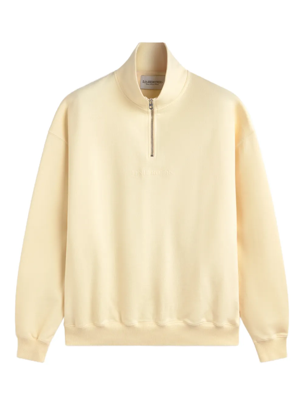 LES HÉRITIERS logo quarter zip sweatshirt - Gelb