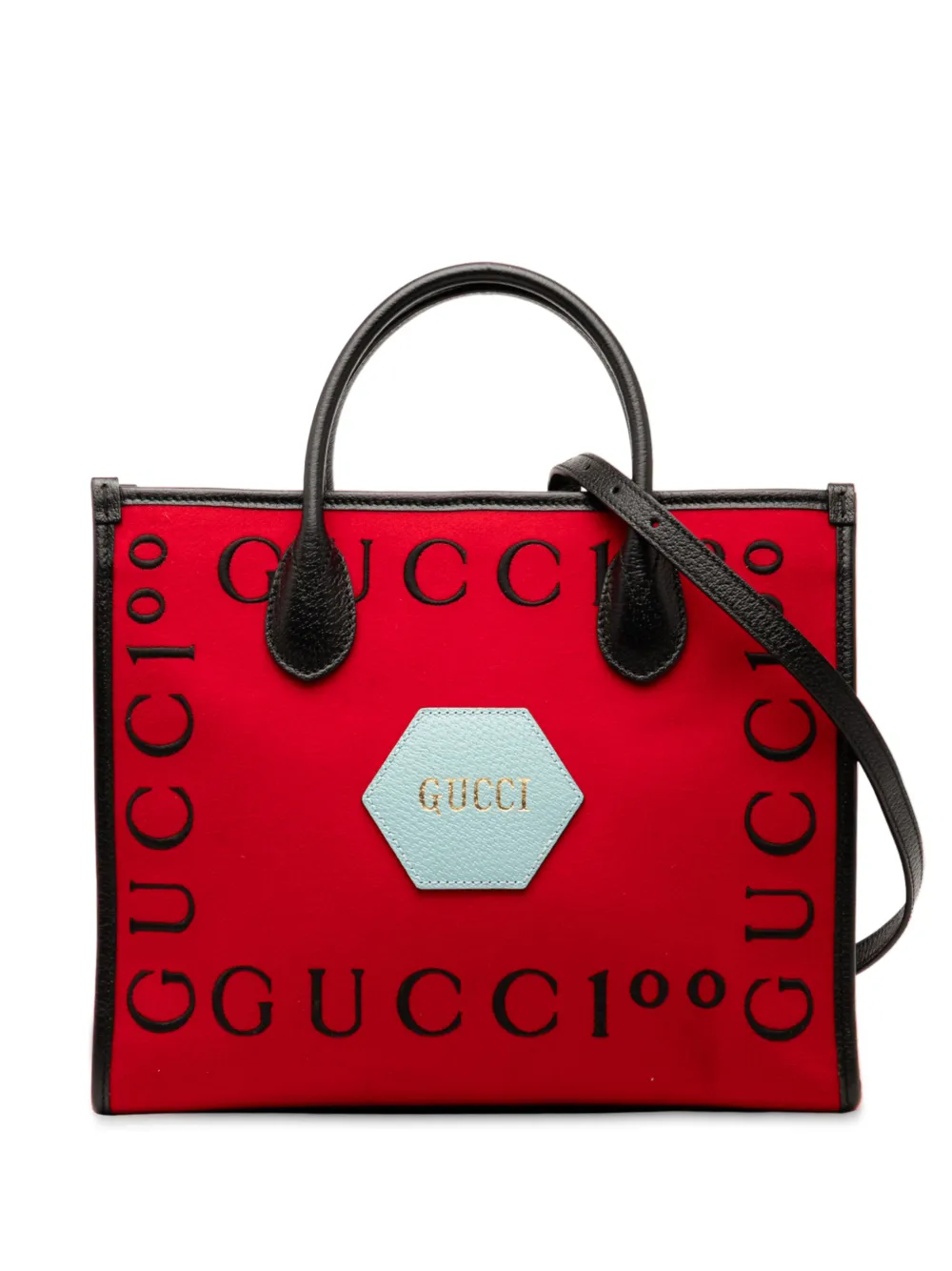 Gucci Pre-Owned 2016-2025 Felt 100 Centennial satchel - Red