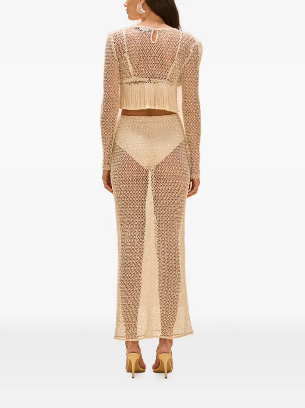 Patbo Crochet Bloom Skirt - Neutrals 