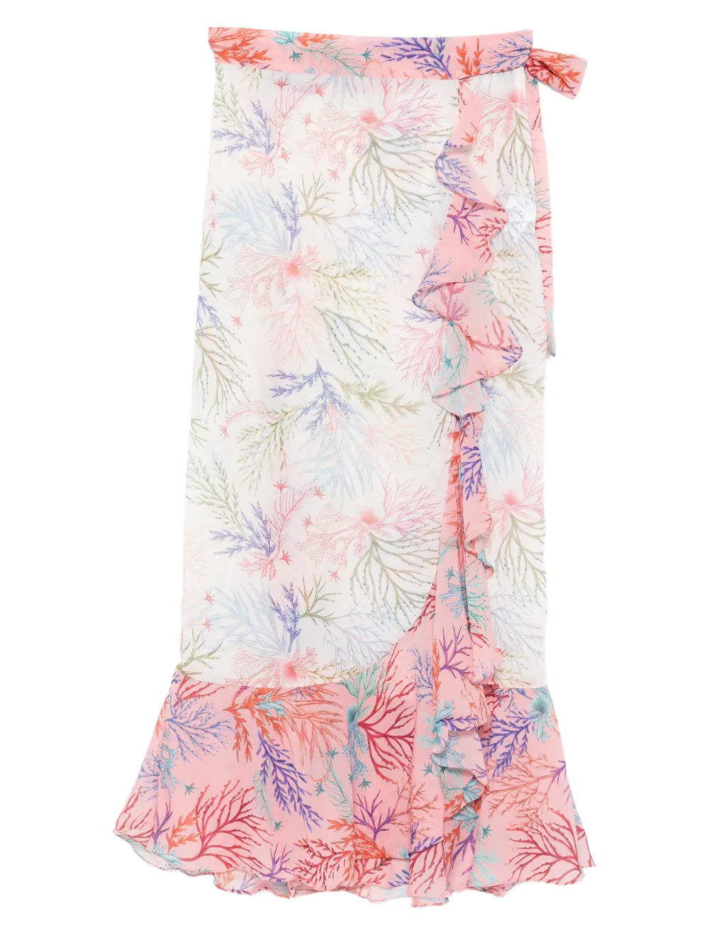 PatBO ruffled seaweed sarong - Bianco