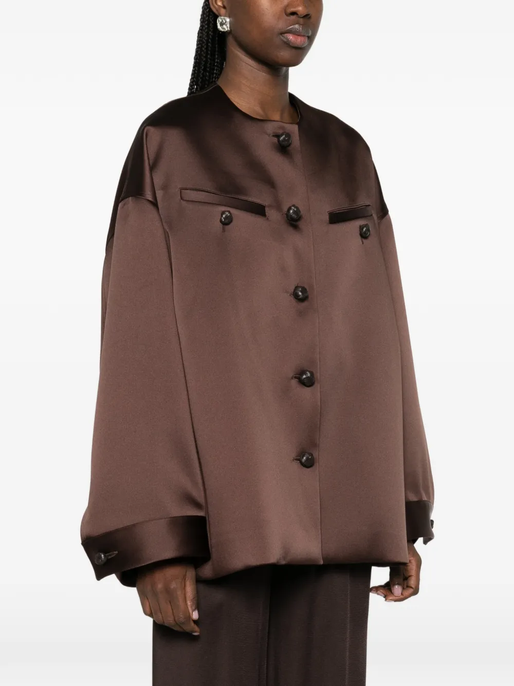  Róhe Chest-pocket Button Jacket - Brown 