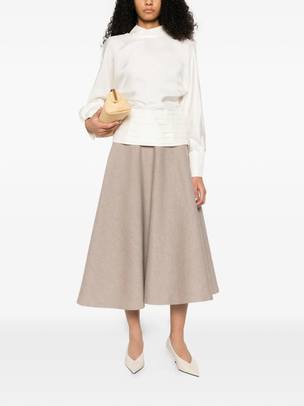 Róhe pleated top - Beige