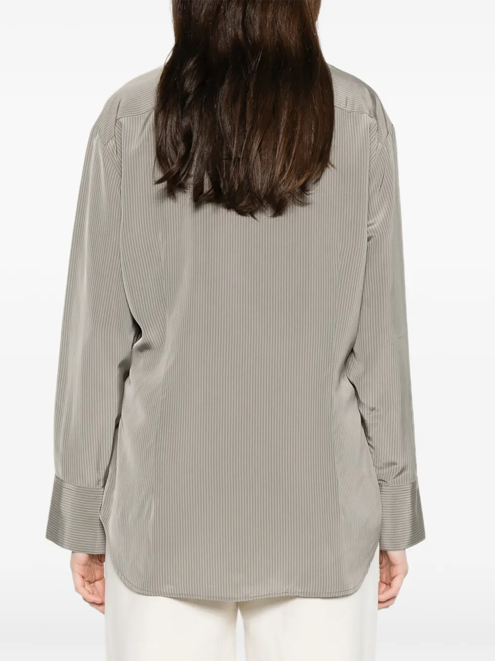 Róhe Striped Button-down Shirt in Grey, view 4