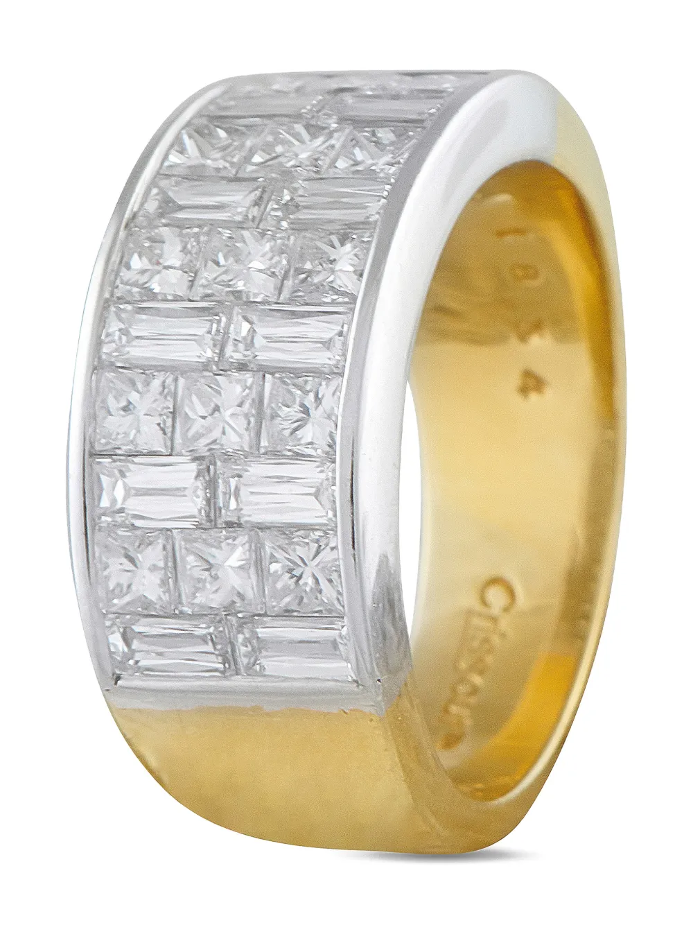 LB Exclusive diamond white yellow gold ring - Oro