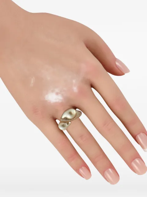 YVEL Yvel 18K yellow gold 2.0ct diamond and baroque pearl ring