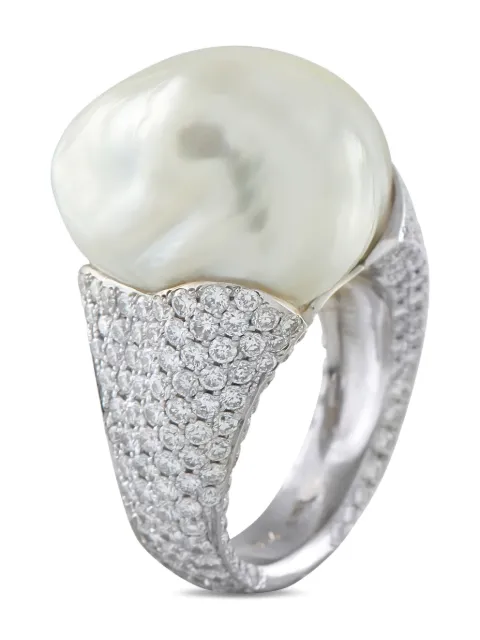 YVEL baroque pearl diamond ring