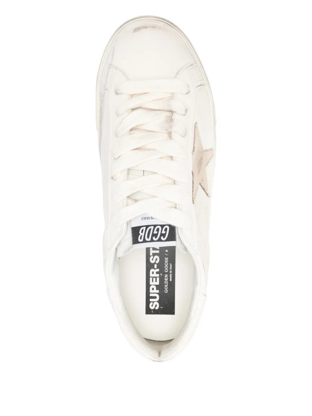 Golden Goose Super-star leather sneakers Wit