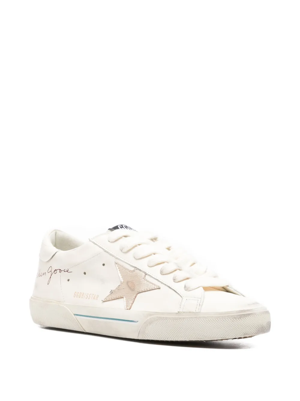 Golden Goose Super-star leather sneakers Wit