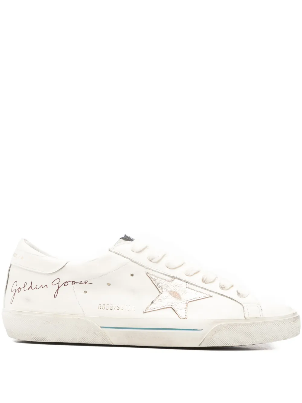 Golden Goose Super-star leather sneakers Wit