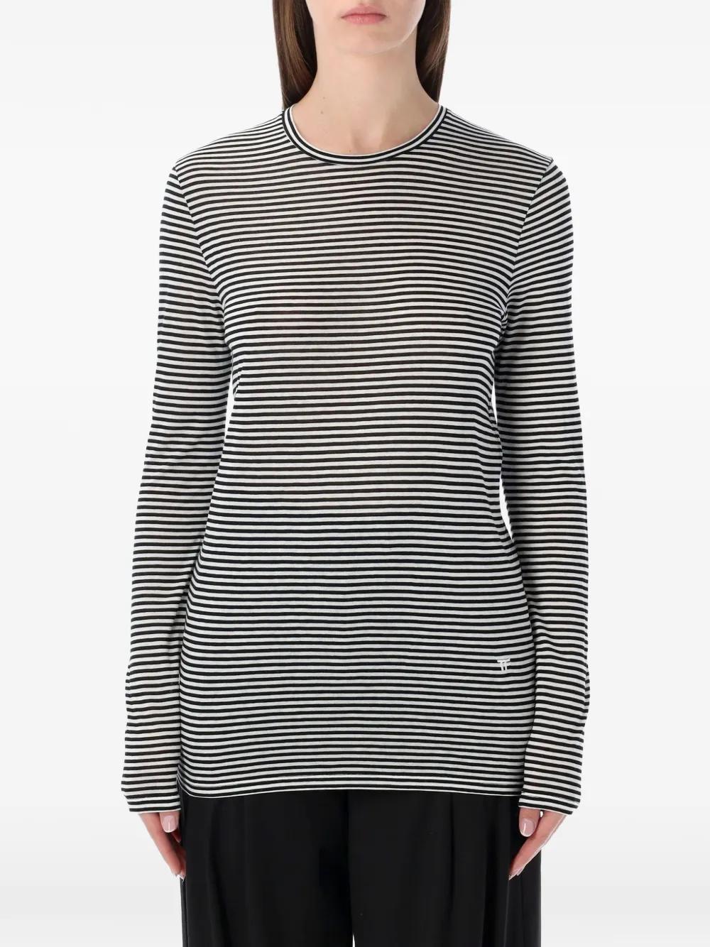 TOM FORD striped-pattern top - Bianco