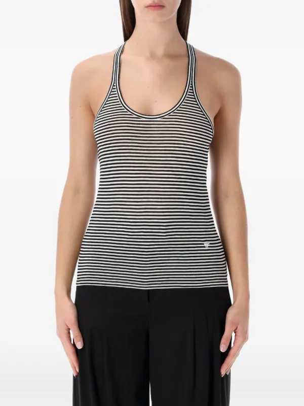 Tom Ford Striped Tank Top in White