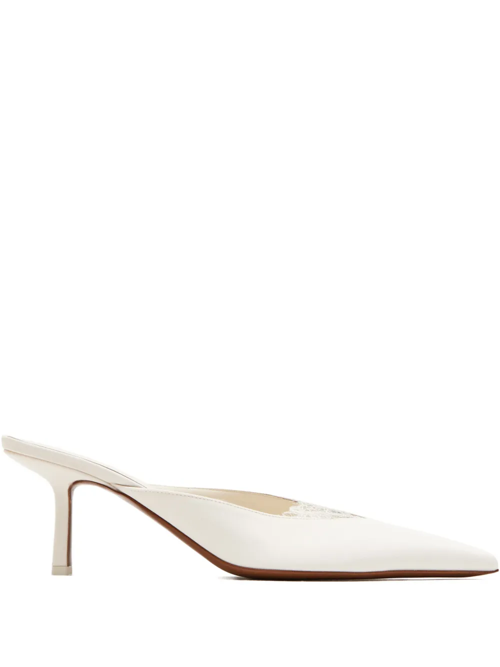 NEOUS Matar lace-detail pointed-toe mules | White | Image 1