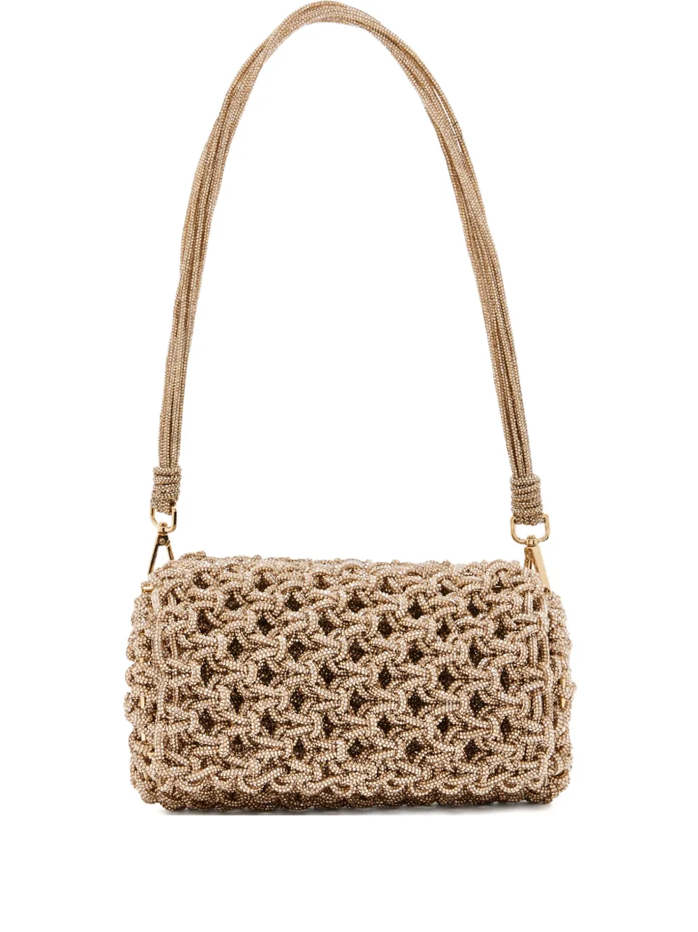 Hibourama Clarabella embellished shoulder bag - Neutrals