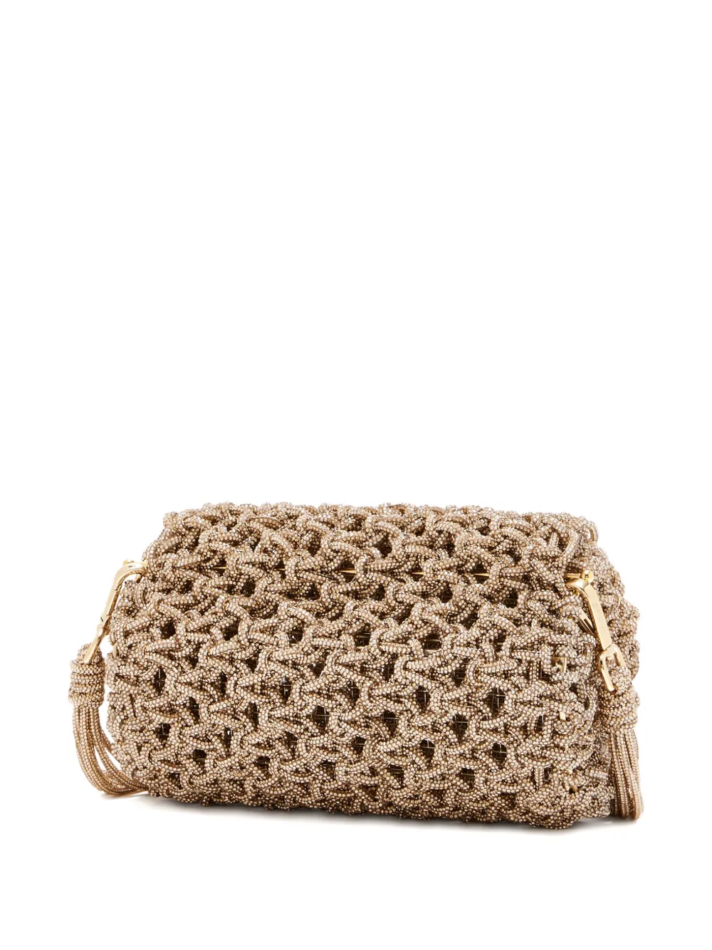 Hibourama Clarabella embellished shoulder bag - Beige