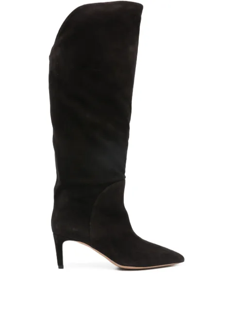 Paris Texas pointed calf suede boots