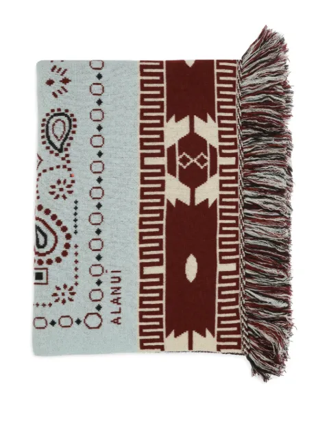 Alanui jacquard frayed bandana blanket